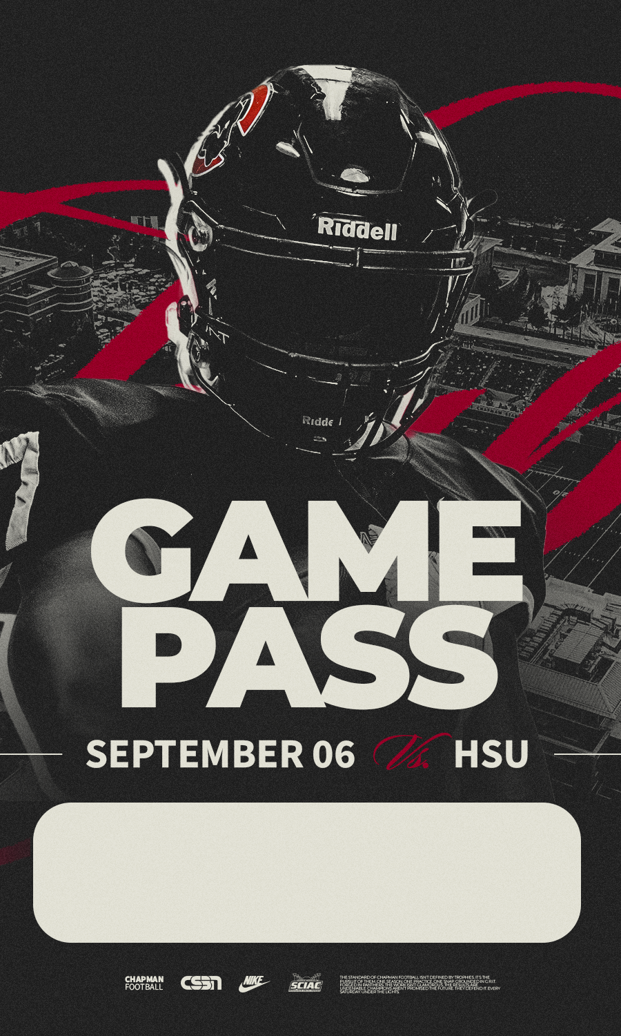 Chapman Athletics, recruiting graphic