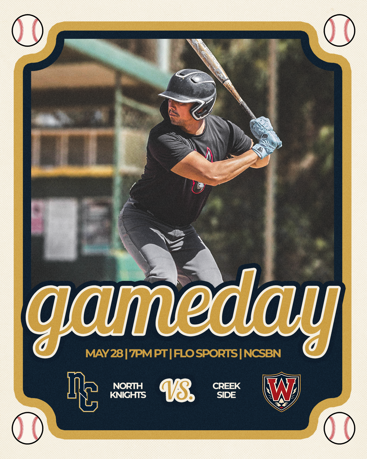 Baseball Game Day, feed format